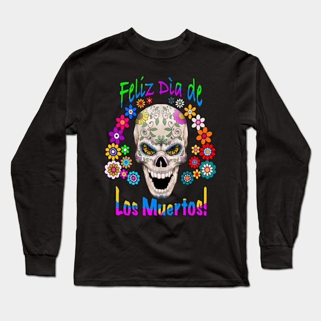 Dia de Los muertos Long Sleeve T-Shirt by 752 Designs